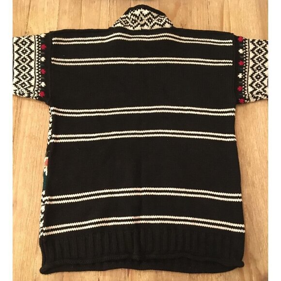 Vintage Express Tricot Sweater Chunky Oversize Floral Grandma Size Large - Picture 5 of 5